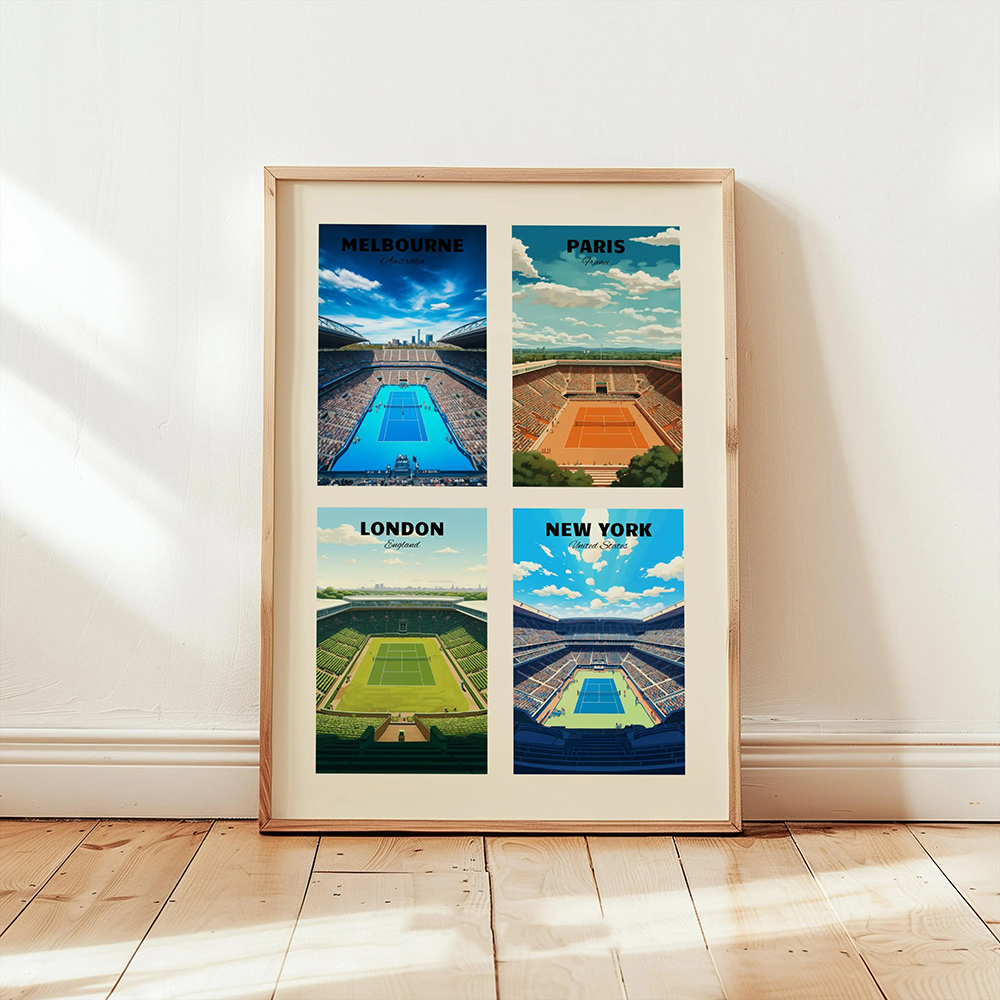 Badminton Poster - Tennis Grand Slam Tournaments Poster Tennis