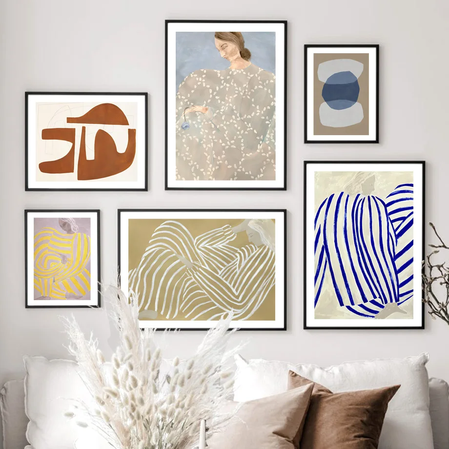 Badminton Poster - Abstract Curve Lines Geometry Woman Color