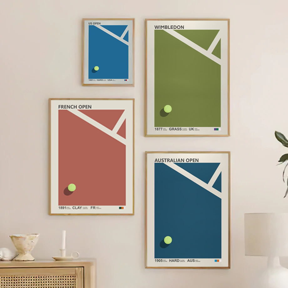 Badminton Poster - Tennis Tournaments Wall Art Print Grand