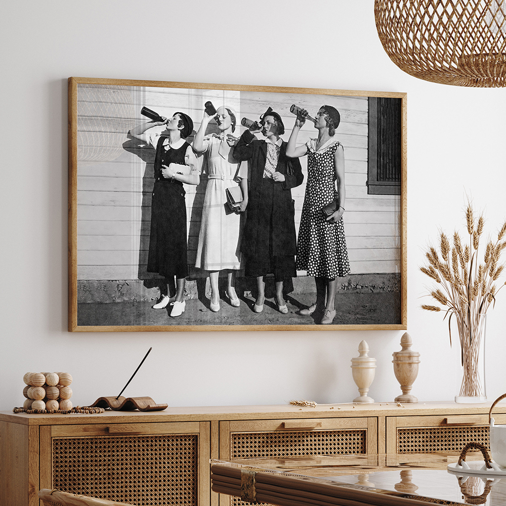 Vintage Black and White Art Po – Badminton Poster recenzja i cena