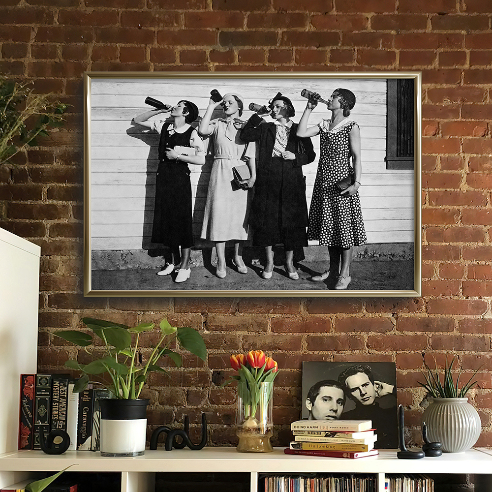Vintage Black and White Art Po – Badminton Poster recenzja i cena