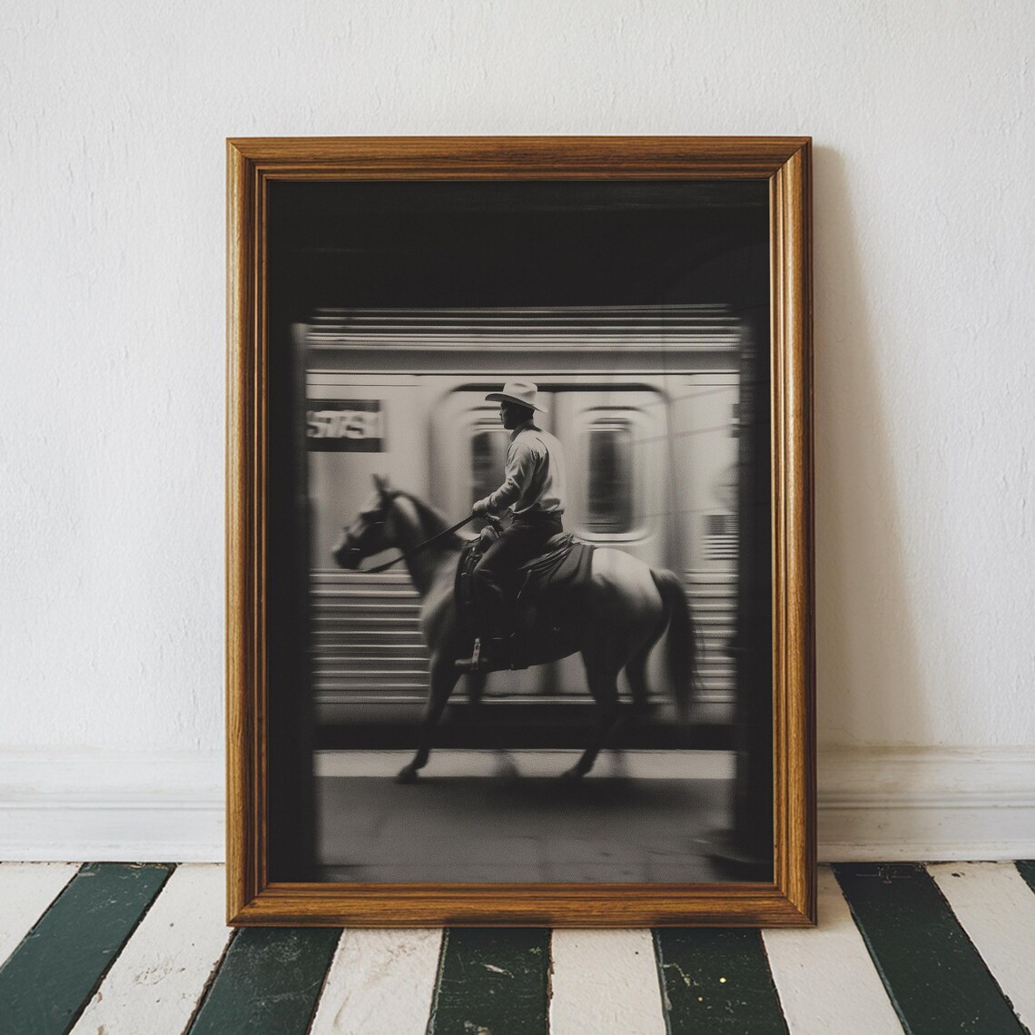 Vintage NYC Cowboy Subway Wall – Badminton Poster recenzja i cena