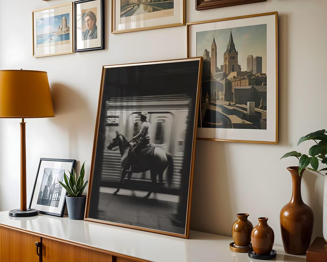 Vintage NYC Cowboy Subway Wall – Badminton Poster recenzja i cena