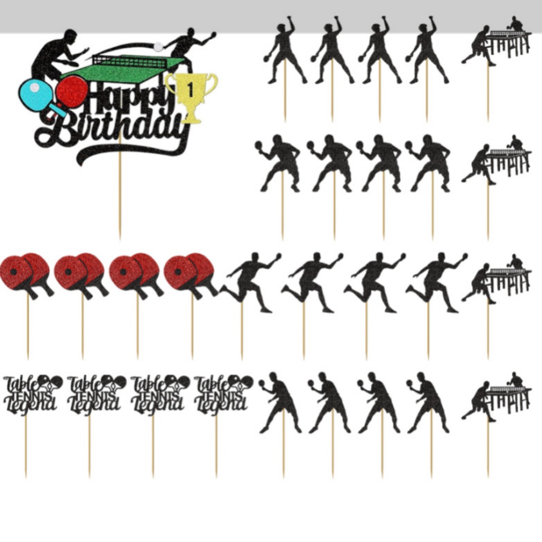Ping Pong Cake Topper Happy Bi – Badminton Quotes recenzja i cena