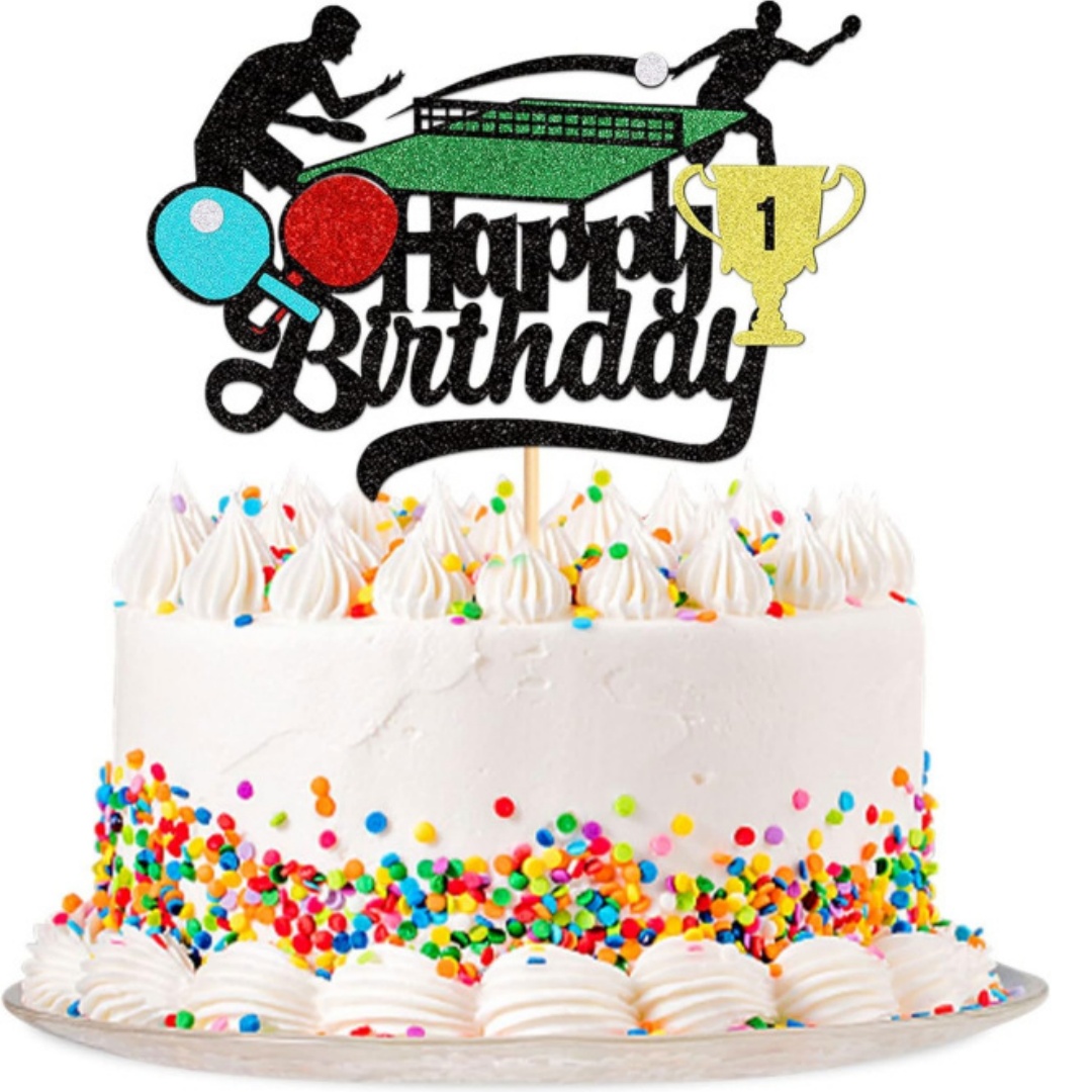 Ping Pong Cake Topper Happy Bi – Badminton Quotes recenzja i cena