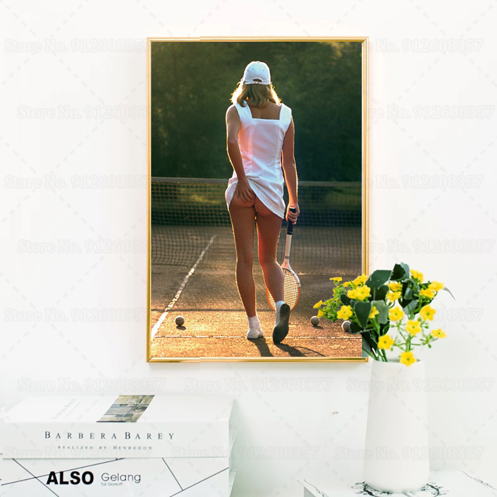 Sexy Tennis Girl Poster Sunset – Badminton Poster recenzja i cena