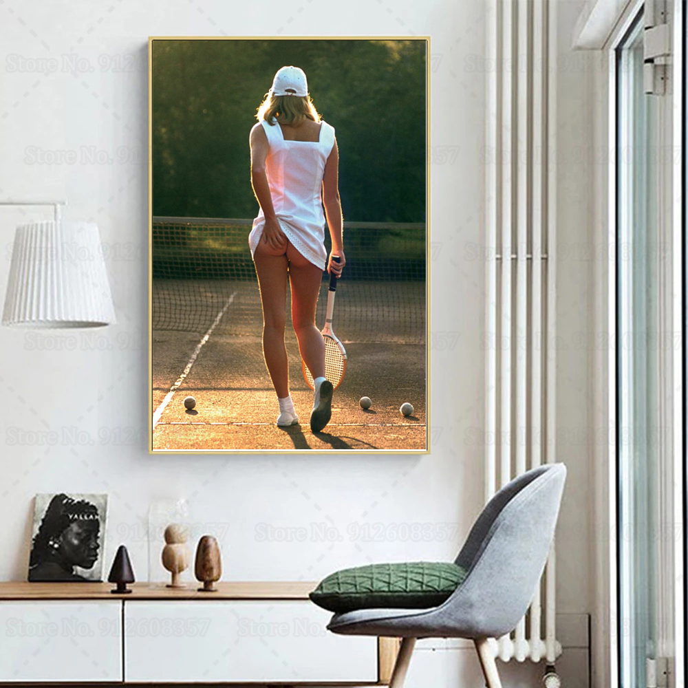Sexy Tennis Girl Poster Sunset – Badminton Poster recenzja i cena