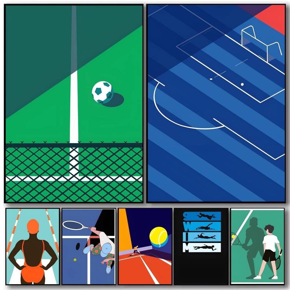 Basketball Football Tennis Cou – Badminton Poster recenzja i cena