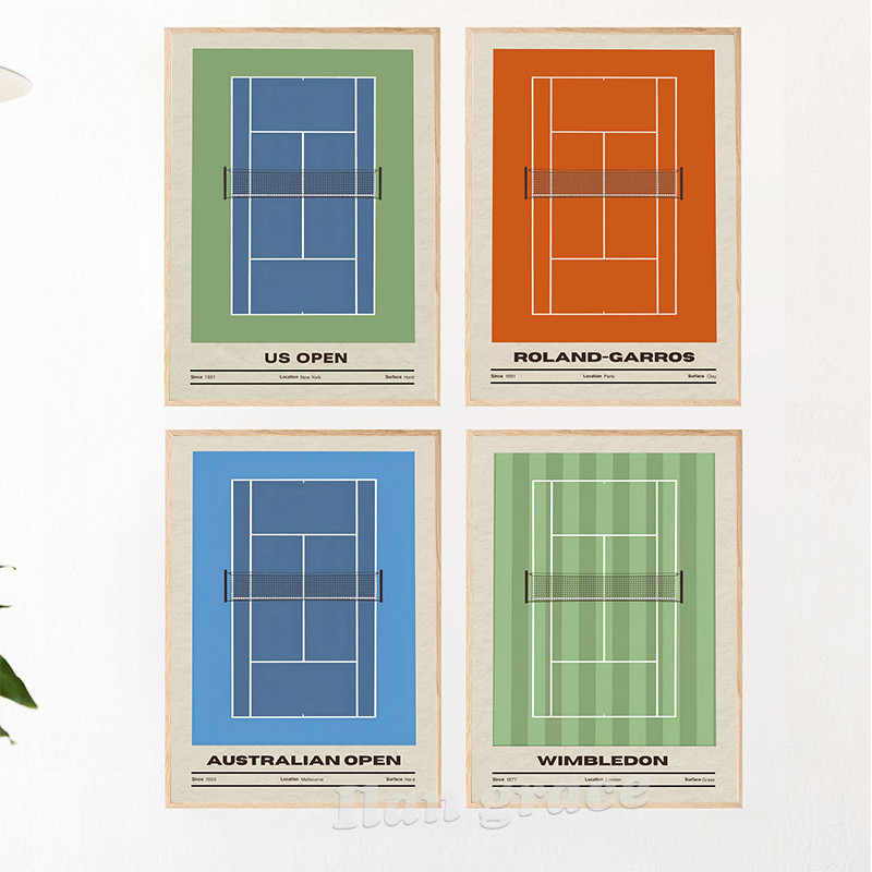 Tennis Tournaments Wall Art Pr – Badminton Poster recenzja i cena