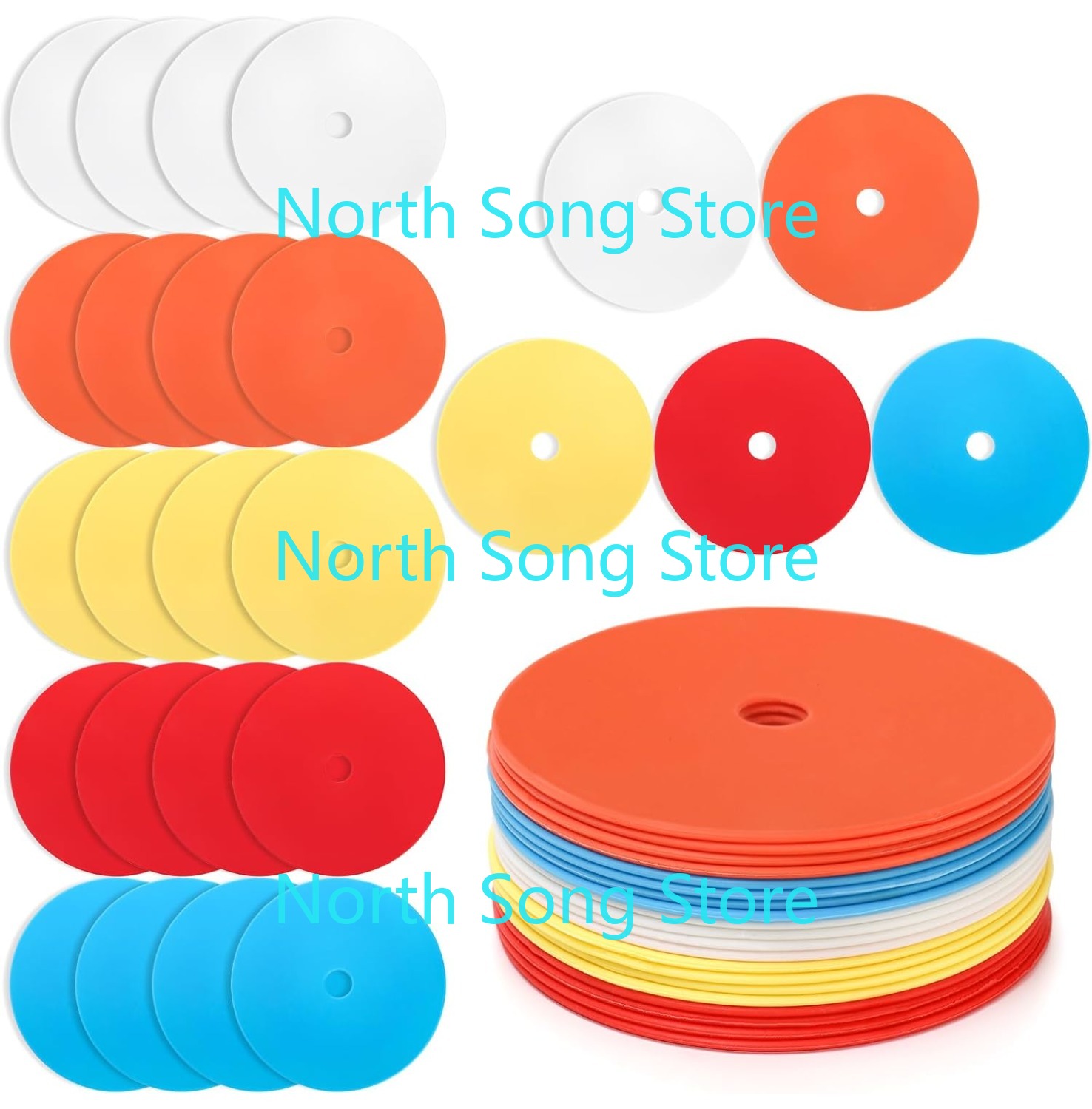20 Pcs 6'' Flat Cones Spot Mar – Court Marker Cone recenzja i cena